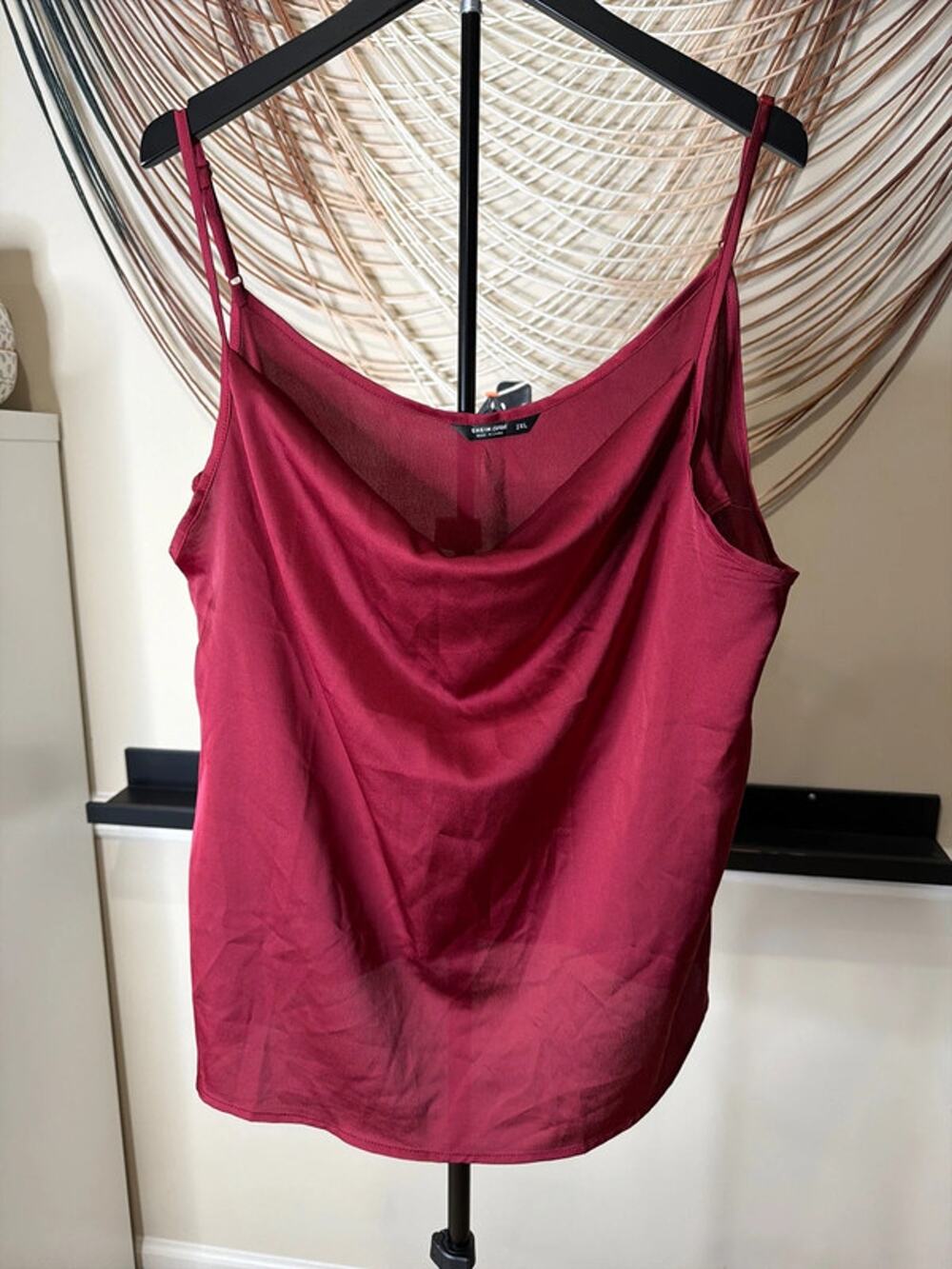 3 for $9 Shein burgundy shell tank top EUC 2XL 3352
